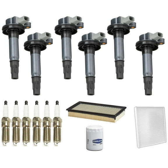 6 Direct Ignition Coil Spark Plugs & Filters For Ford Taurus 3.5L Turbo 10-2012