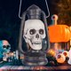 thumbnail image 1 of Fiudx Lámpara de Calavera de Halloween, Luces Led de Colores, Brillo Ajustable, Efectos Intermitentes, Diseño de Esqueleto Único, Decoración para Fiestas, Fiesta de Disfraces de Halloween, Luz Portát, 1 of 5