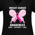 thumbnail image 4 of Inktastic Breast Cancer Awareness Hope Support and Love Women's Plus Size V-Neck T-Shirt, 4 of 5