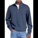 thumbnail image 2 of Sudadera Informal de Larga con Cuello Alto y Cremallera de un Cuarto para Hombre Azul Océano 4XL, 2 of 9