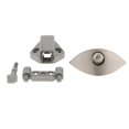 thumbnail image 2 of S SERENABLE Push Latch Half-Moon Cupboard Door Knob Alloy Handle Lock Lusterless, 2 of 9