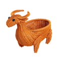 thumbnail image 1 of Siruishop Animal Shape Woven Basket Container Lightweight for Living Room Coffee Table Cow, 1 of 8