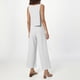 thumbnail image 2 of Conjunto de dos piezas de lino liso para mujer: chaleco sin mangas y pantalones de cintura alta y pierna ancha, bolsillos laterales, ropa informal de verano - Tallas S-XXXXL, 2 of 6