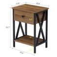 thumbnail image 2 of VECELO Modern Nightstand, Set of 2, Light Brown, 2 of 11