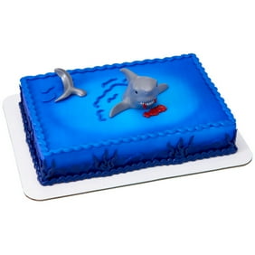 Baby Shark Edible Cake Topper Personalized Birthday 1 4 Sheet Decoration Custom Sheet Party Birthday Sugar Frosting Transfer Fondant Image For Cake Walmart Com Walmart Com