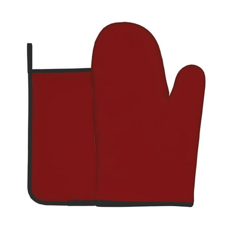 

Bingfone Maroon Print Oven Mitts Pot Holders Set 2 PCS for Kitchen for Cooking Grilling Baking BBQ Pot Holders Cook Essentials