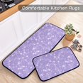 thumbnail image 5 of 2-Piece Kitchen Mat Set Non Slip Washable Floor Mats Decorative Rugs for Kitchen Sink Laundry Lavender Glitter Stars Pattern, 5 of 7