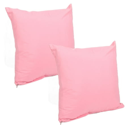 LOLIPPYY 2Pcs Decorative Throw Pillows for Sofa Brushed Fabric Pink No Insert Design