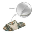 thumbnail image 5 of Xoenoiee Boho Mandala Sugar Skull Print Womens Open Toe Slippers Indoor Outdoor Slides Sandals Casual Flat Fluffy House Slippers with Non-Slip Sole for Men, 12-13 Women/11-12 Men, 5 of 7