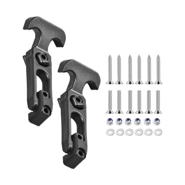 Pestillo de goma flexible con mango en T para caja de herramientas, hielera, carrito de golf o capó de máquina de ingeniería, negro, 2 piezas