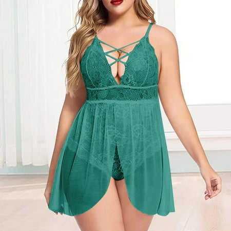 XWSHYW Womens Pajamas Clearance Fashion Solid Color Lace Pajamas Sexy Crew Neck Sleeveless Bra and Panty Sets Todays Clearance Deal