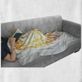 thumbnail image 5 of Astrology Soft Flannel Fleece Throw Blanket, Leo Zodiac Sign on Plain Background Sun Mystic Lion King Self Power Universe Theme, Cozy Plush for Indoor and Outdoor Use, 50" x 60", Orange, by Ambesonne, 5 of 5
