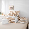thumbnail image 6 of Feelyou Summer Palm Leaf Bedding Comforter Set 7pcs for Teens, Brown Flower Floral Print Queen Bedding Sets, Plant Brotanical Reversible Queen Sheet Sets, Super Cozy Room Decor, 6 of 8
