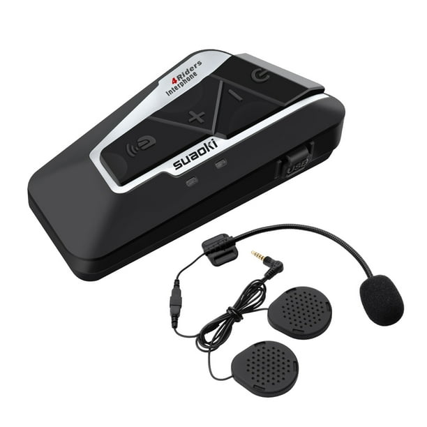 Suaoki T9s V4 Bluetooth Motorcycle Intercom 4 Riders Wireless Communication System With 1 Pair Microphones For Motorbike Bike Atv Car Single