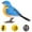 Sky Blue, variant on Battery Operated Realistic Singing Chirping Bird Toy With Motion Cute Interactive Simulation Bird For Kids Desk Decoration And Play (Sky Blue)