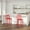 Red, variant on Merrick Lane 30 Inch Red Galvanized Steel Indoor/Outdoor Counter Bar Stool With Slatted Back and Powder Coated Finish