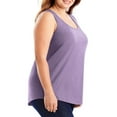thumbnail image 3 of Admvng Women Tank Tops Fashion Plus Size Solid Round-Neck Loose Sleeveless T-shirt Pullover Tops, 3 of 6