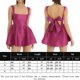 thumbnail image 2 of Vestido Mini vestido de línea A para mujer, elegante, elegante, sin espalda, para fiesta, Club, vestido corto de Cami Kuymtek Púrpura L para Mujer, 2 of 5
