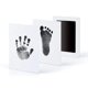 thumbnail image 2 of Footprints Handprint - Kit de almohadillas de tinta sin contacto para la piel, para recién nacidos de 0 a 6 meses, recuerdo de huellas de huellas de perros (talla única, negro), 2 of 5