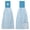 Cornflower Blue, variant on Alloy Gray and White Ticking Stripe Hanging Kitchen Dish Hand Towel Cotton with Button Accent, Set of 2