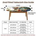 thumbnail image 2 of ARTSLION Elastic Tablecloth For Oval Tables, Waterproof Tablecover For Up To 42X68in Oval Table Cover, Dining Tablecover For Indoor And Outdoor, Holiday, Hummingbird, 2 of 6