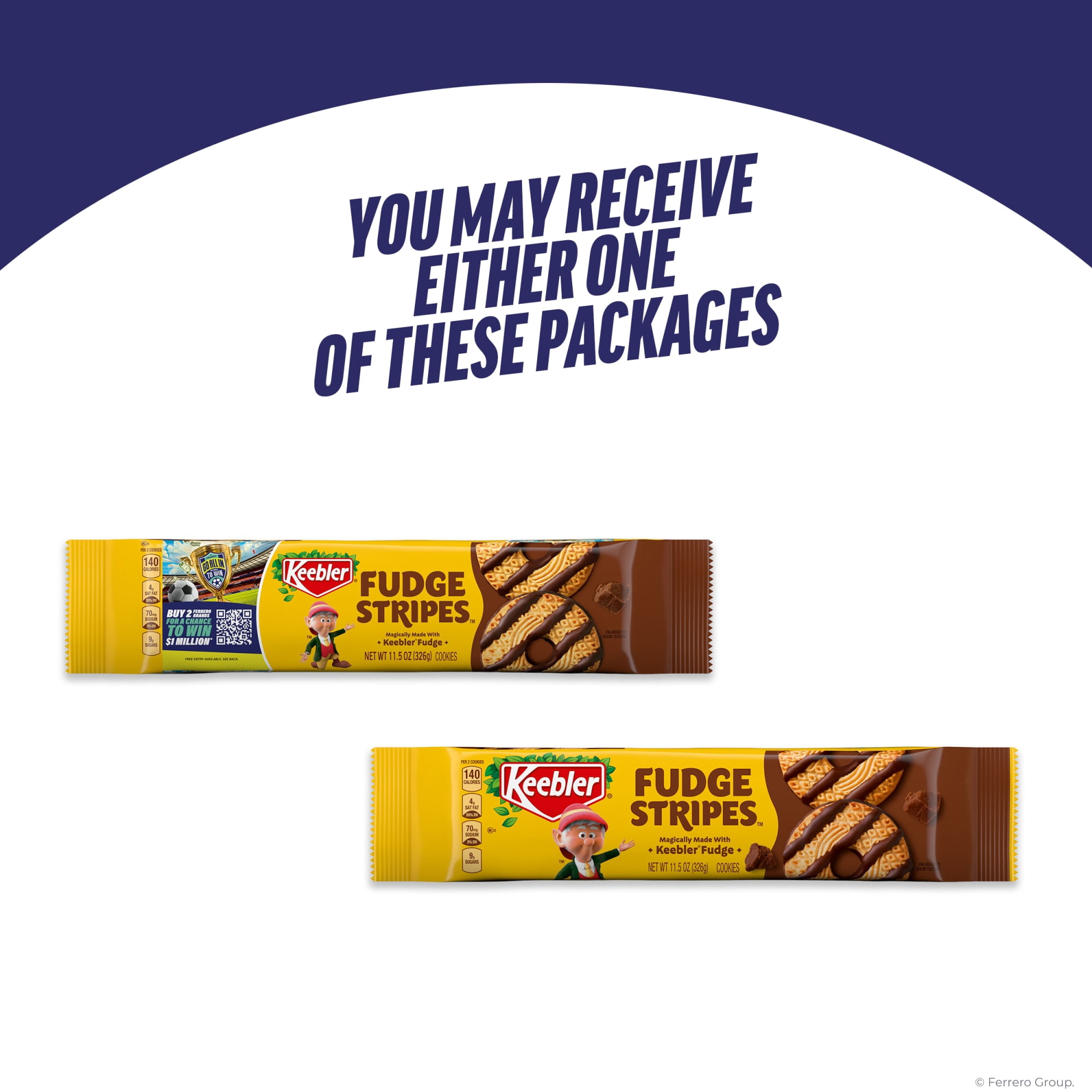 (12 pack) Keebler Fudge Stripes, Original Shortbread Cookies Coated in Keebler Fudge, 11.5 oz