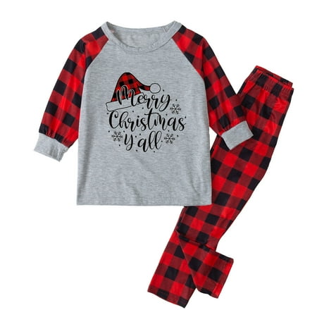 

SBYOJLPB Parent Child Outfit Parent-Child Warm Christmas Set Printed Home Wear Pajamas Two-Piece Kid Set Clearance