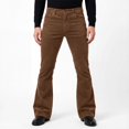 thumbnail image 1 of Ceisia Men's Trendy Solid Color Gift Fleece Button Wide Leg Flare Pants with Daily Pockets, 1 of 8