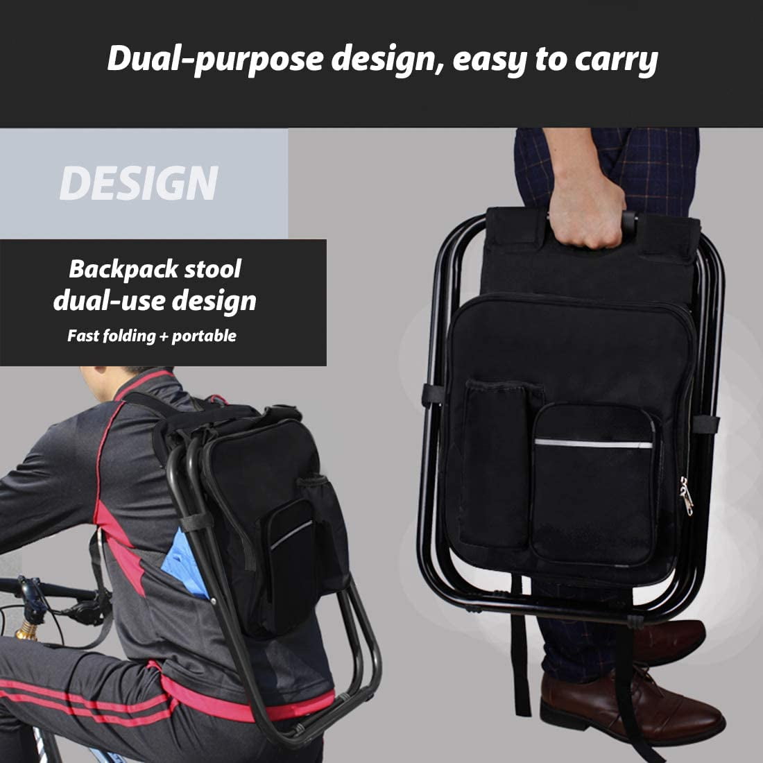Tabouret De Camping Pliant Stagecaptain - Avec Sac à Dos Isotherme (Neuf)
