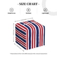 thumbnail image 4 of Sikiie USA Colors Stripes Leather Tissue Box Cover Square, tissue box holder, Tissue Box with Bottom Belt-5.2”x5.2”x5.2”, 4 of 7
