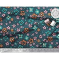 thumbnail image 3 of Soimoi Blue Moss Georgette Fabric Artistic Floral Print Fabric by Yard 42 Inch Wide, 3 of 3