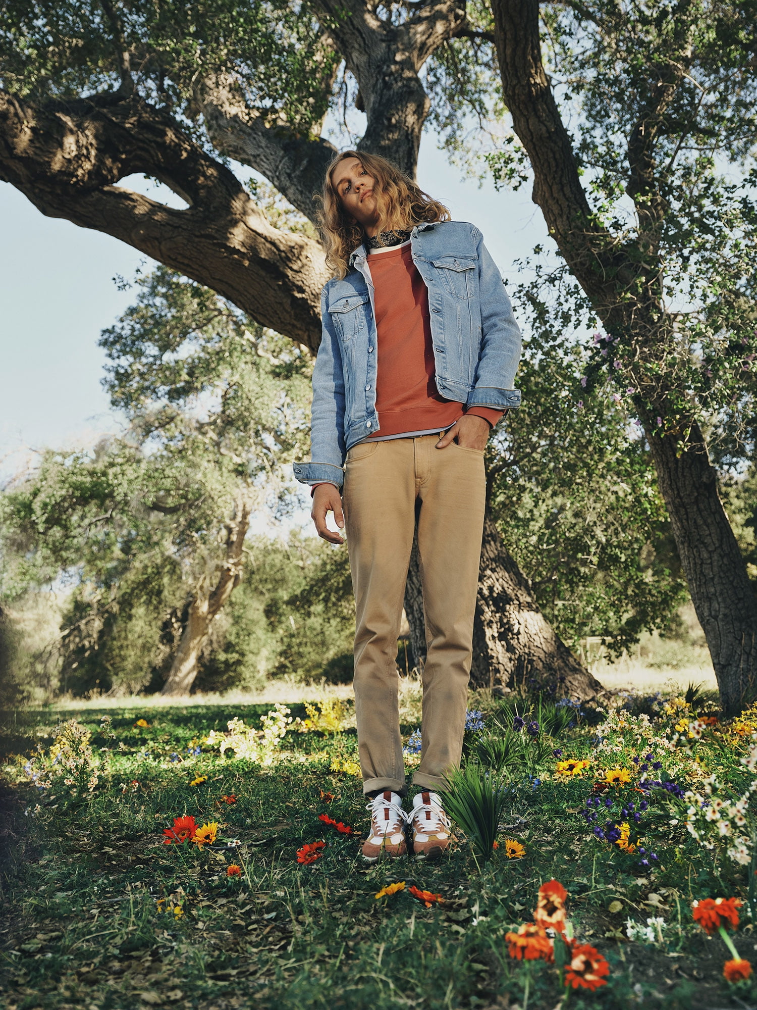 Free Assembly Men's Garment Dyed Slim Jeans
