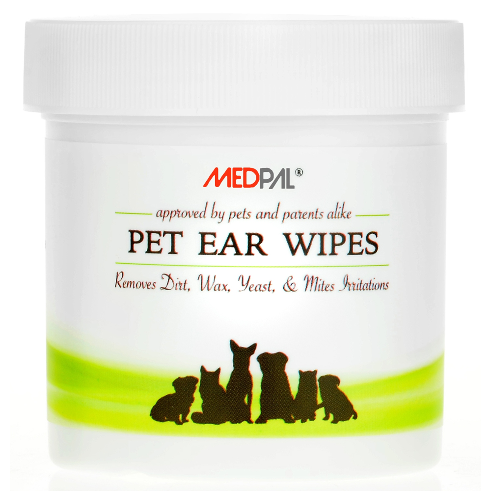 MedPal Professional Pet Ear Cleansing Wipes for Dogs and Cats Dog Ear