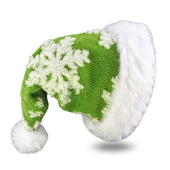 Chapeau de Vacances en Velours avec Design Flocon de Neige pour Femmes et Hommes, Parfait pour la Veille du Nouvel An et les Fêtes Festives, Accessoire d'Hiver Doux et Confortable pour Tous