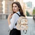 thumbnail image 6 of FORMRS Mini Backpack Purse for Women Travel Daypack Casual Shoulder Bag, Beige Seashell, 6 of 7