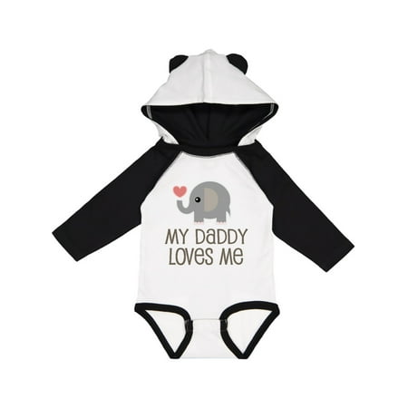 

Inktastic My Daddy Loves Me Outfit Gift Baby Boy or Baby Girl Long Sleeve Bodysuit