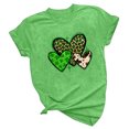 thumbnail image 5 of Womens Short Sleeve Tops Dgankt Women's St. Patrick's Day Short Sleeve T-Shirt Letter Printed Solid Color Tops Short Sleeve Crew Neck Tops, 5 of 5