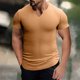 thumbnail image 1 of pstuiky camisetas para hombre, Camiseta elástica deportiva de verano para hombre, camisa de tendencia, informal, de manga corta, con cuello en V ropa de hombre s, 1 of 6