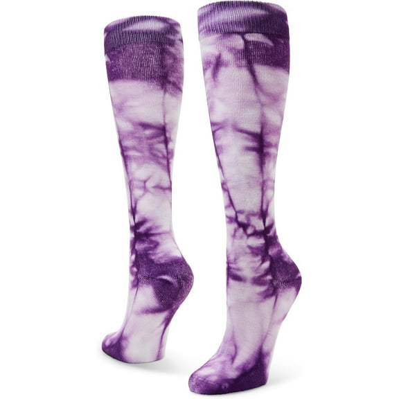 Sof Sole All Sport Over-The-Calf Team Athletic Performance Socks, Neon Purple Tie Dye, Small 13-14Y, 2 Pair
