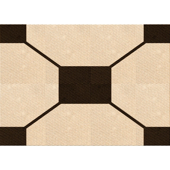 Ahgly Company Machine Washable Indoor Rectangle Transitional Light Brown Area Rugs, 2' x 3'
