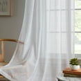 thumbnail image 3 of WARM HOME DESIGNS White Luxury Living Room Curtains 96 Inches Long with Dotted Stripes Pattern for Living Room, Kitchen or Bedroom. JN 96 WHITE, 3 of 5