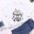 thumbnail image 4 of Bowake Easter T-Shirts pour Femmes Manches Courtes Col Rond T-Shirts Easter Joyeux T-Shirts Graphiques Mignons Hauts d'Été Décontractés, 4 of 7