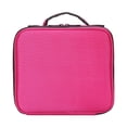 thumbnail image 2 of Bolsa de maquillaje de viaje, bolsa de cosméticos portátil con compartimento extraíble, caja de belleza, estuche de maquillaje para mujeres y niñas, Rosa, 2 of 8