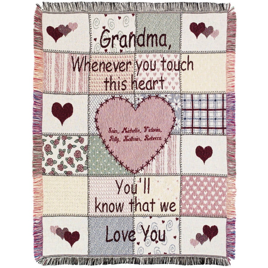 Personalized Grandmas Touch 46 X 60 Throw Walmartcom Walmartcom