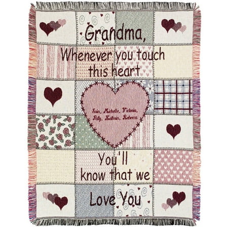 Personalized Grandma's Touch 46" x 60" Throw