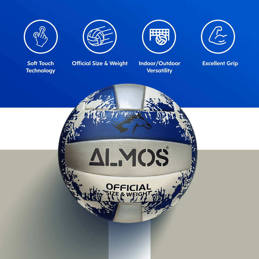 Almos Soft Touch Pro Volleyball, Official Size and Weight, Size 5
