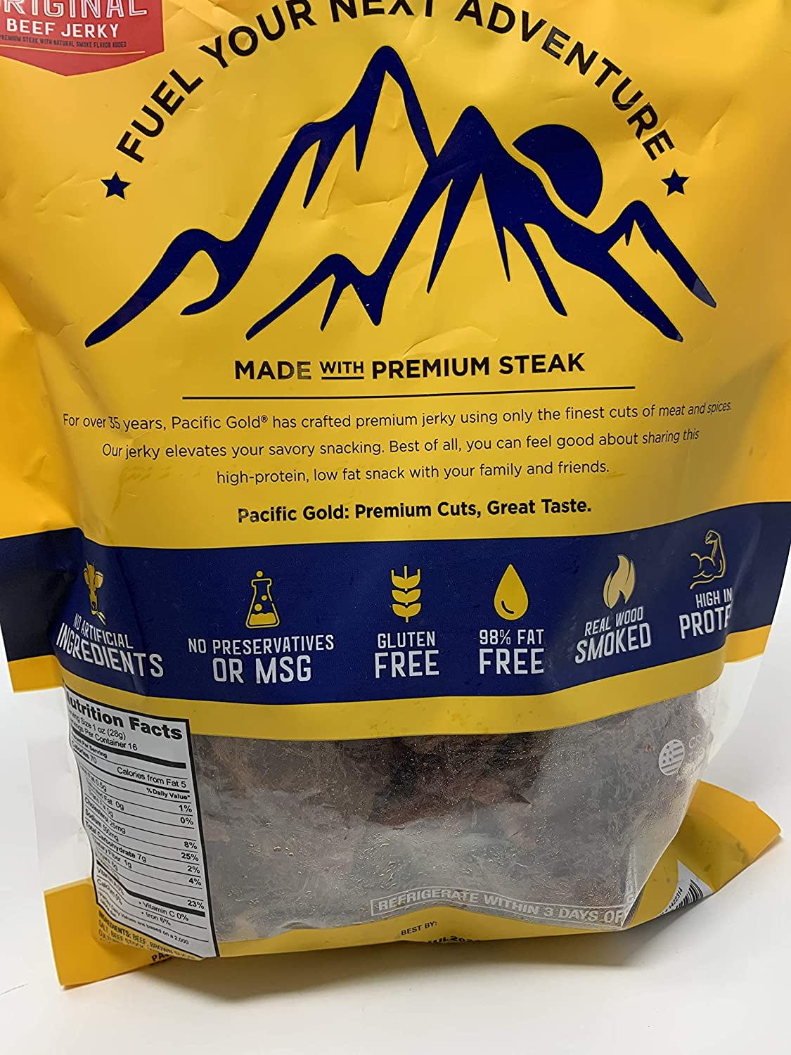 Pacific Gold Original Beef Jerky (16 Ounce)