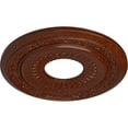 thumbnail image 3 of Ekena Millwork 20 5/8"OD x 6 1/4"ID x 1 3/8"P Lauren Ceiling Medallion (Fits Canopies up to 6 1/4"), Hand-Painted Burnished Mahogany Crackle, 3 of 6