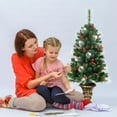 thumbnail image 4 of Costway 1,2m Árbol de Navidad con Ramas Brillantes Decoración para Entrada con Base Estable Piñas Decorativas y Bayas Rojas, 4 of 7