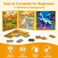 thumbnail image 6 of SYNARRY Magnetic Dinosaur Puzzles for Kids Ages 3-5, 20 Pieces Toddler Puzzles, Children Travel Activity Toys Games for Kids Boys Girls Ages 3 4 5 in Car Airplane, Learning Magnet for Road Trip, 6 of 7